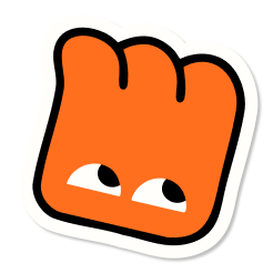 Orange doodle character