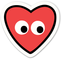 Heart sticker